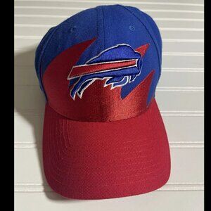 Buffalo Bills Hat Cap Fitted 39thirty Blue Red Sharktooth NFL New Era Sz M-L